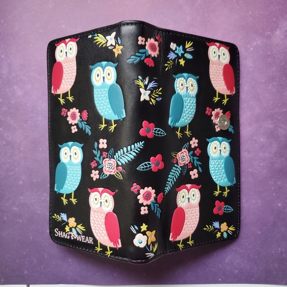 Owl Garden Wallet NWT - Black Vegan Leather - Shagwear - Picture 9 of 9